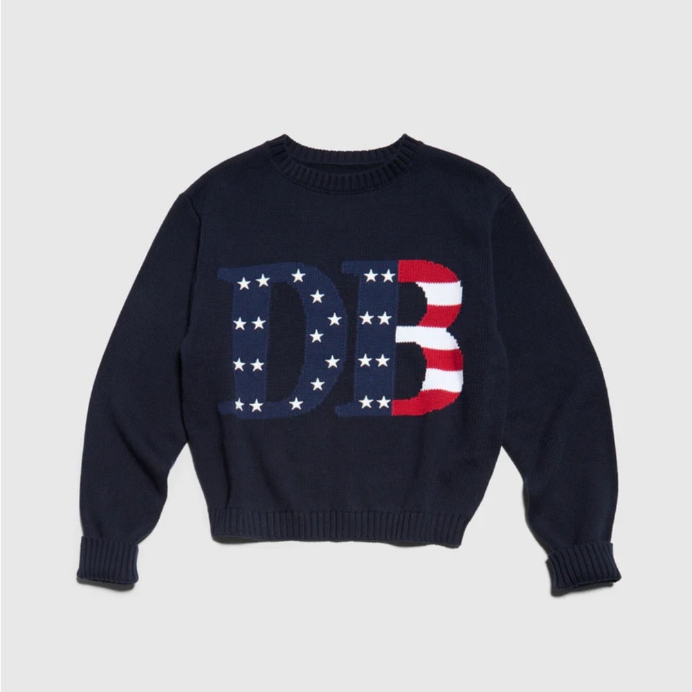 Navy Star Pattern Sweater by DB